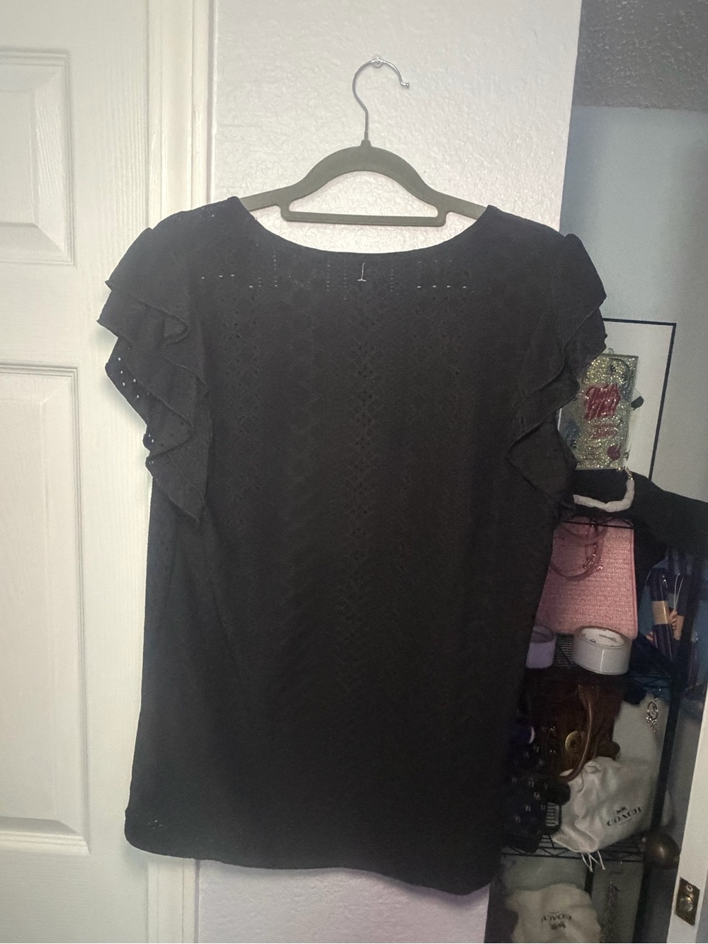 MICHAEL Michael Kors Metallic Plum Short-Sleeve Top - Picture 5 of 6